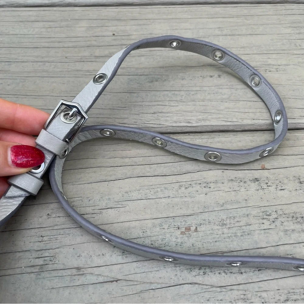 Aimee Kestenberg Out of Office Phone Crossbody Bag in light gray leather